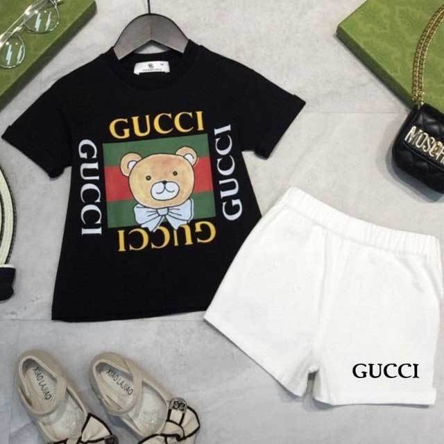 Children Cartoon Print Short Set