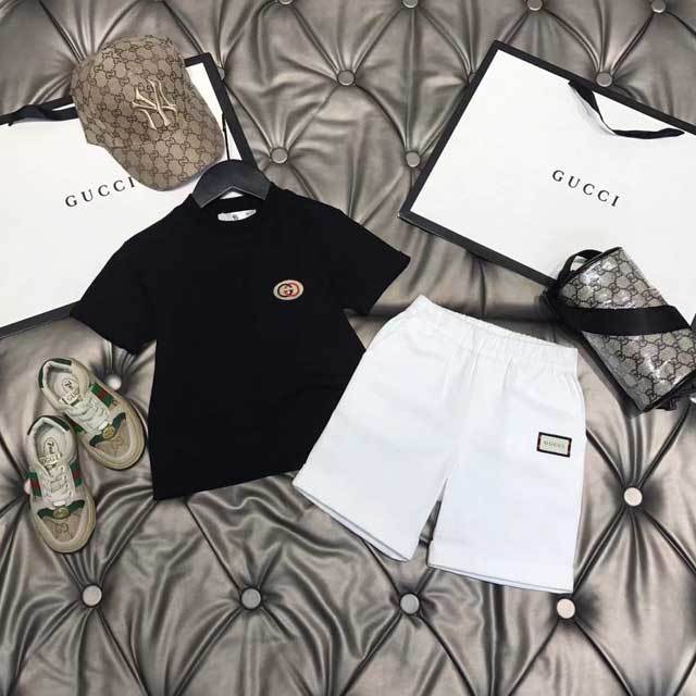 Embroidery Children Casual Short Set