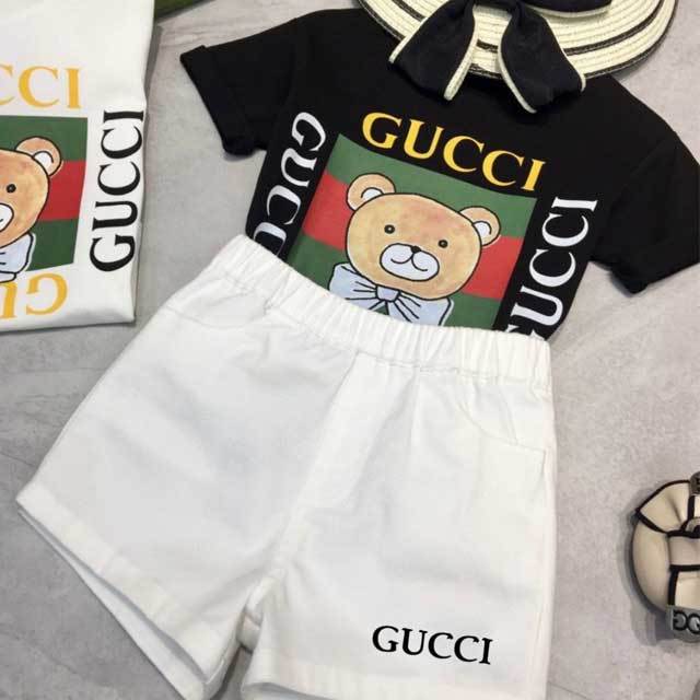 Children Cartoon Print Short Set