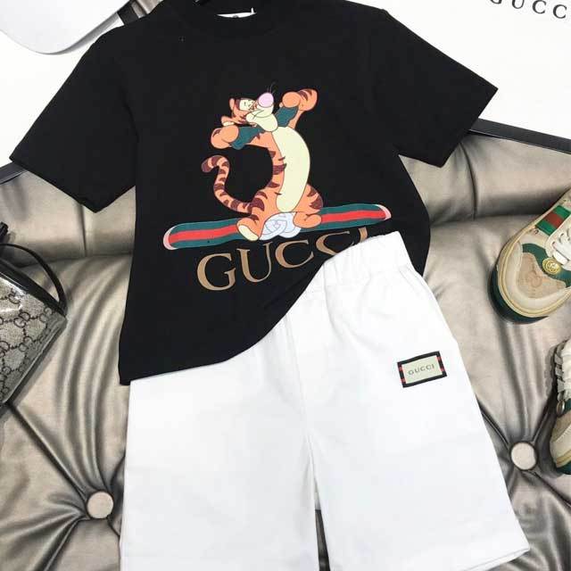 Children Tiger Print Short Set