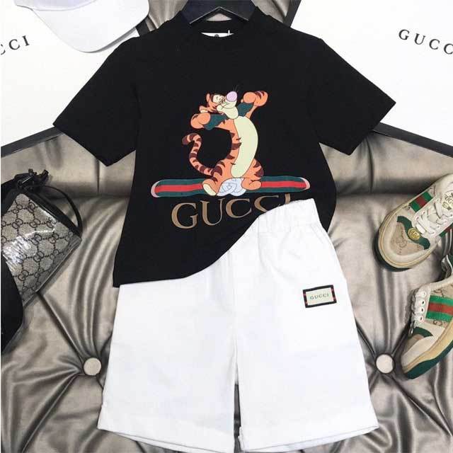 Children Tiger Print Short Set