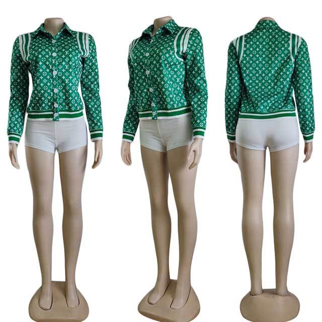Letter Print Casual Jacket