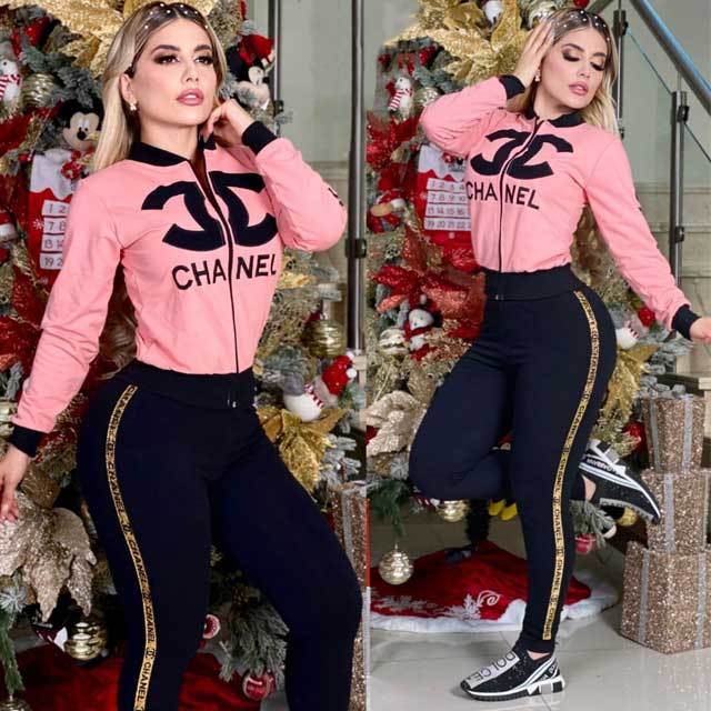 Letter Print Casual Jogging Pants Set