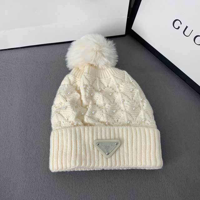 Fashion Design Pearl Knit Hats