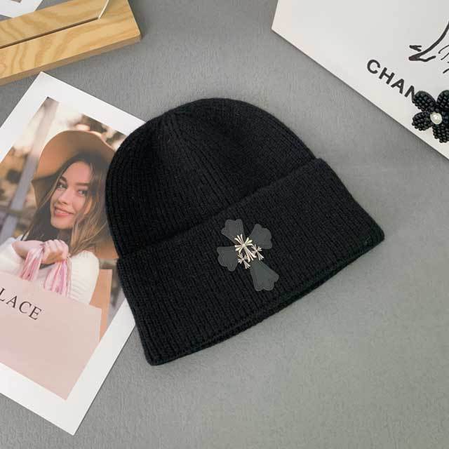 Cross Embellished Knit Hats