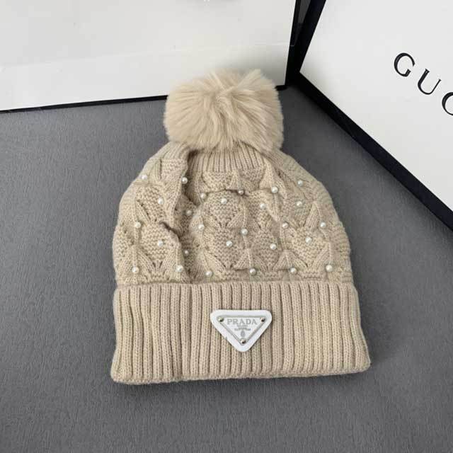 Fashion Design Pearl Knit Hats