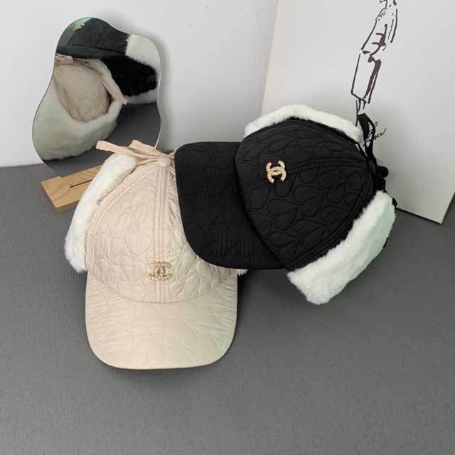 Rhinestones Earflap Baseball Cap