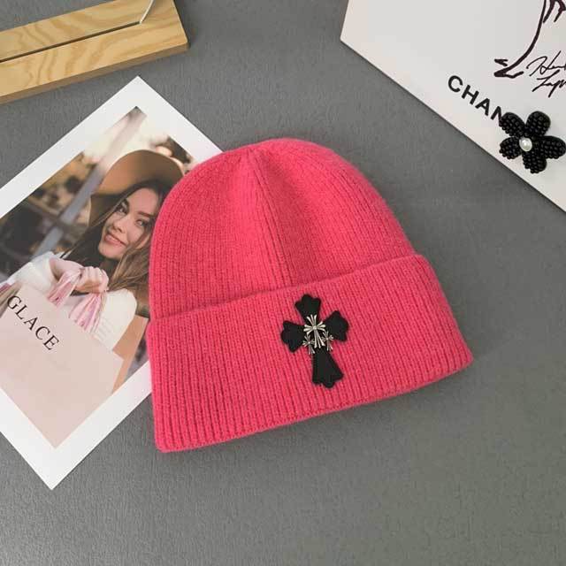 Cross Embellished Knit Hats