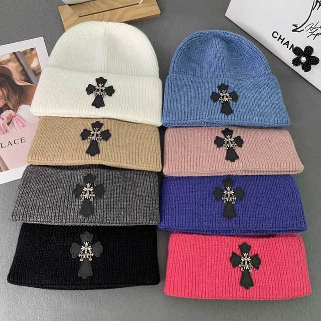 Cross Embellished Knit Hats