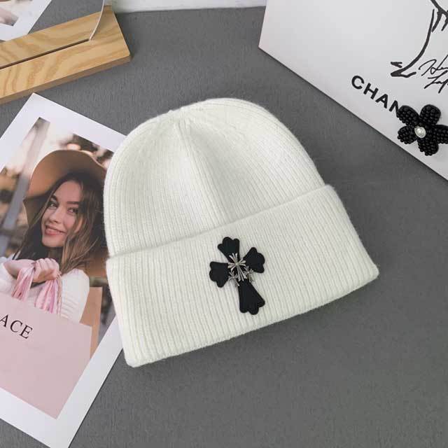 Cross Embellished Knit Hats