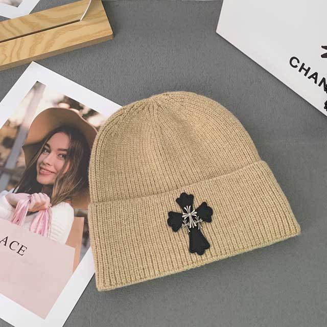 Cross Embellished Knit Hats