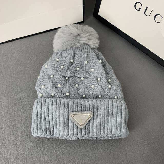 Fashion Design Pearl Knit Hats