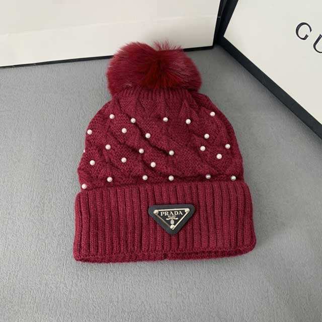 Fashion Design Pearl Knit Hats