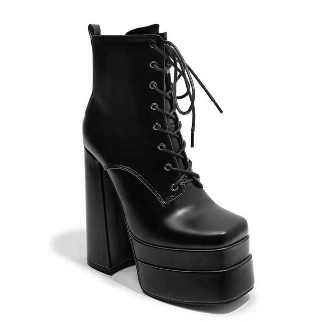 Chunky Heeled Platform Boots