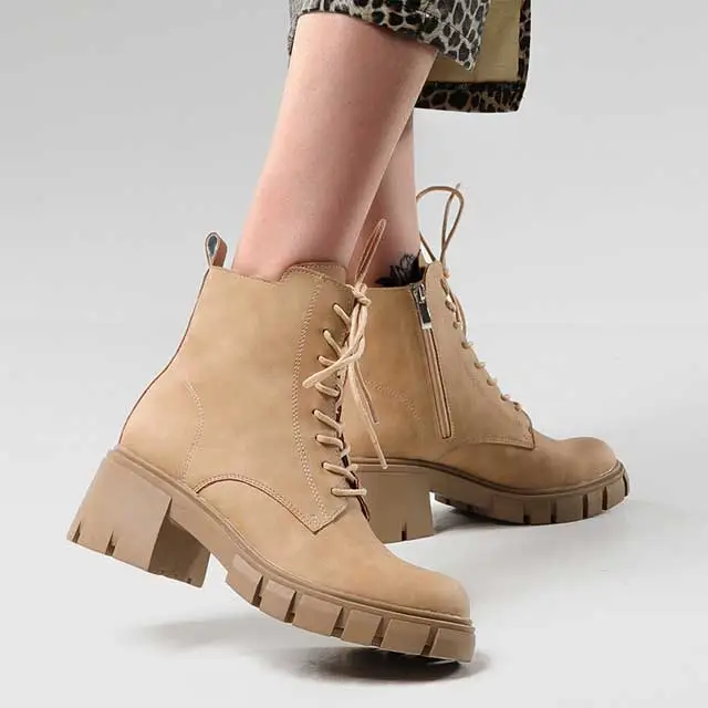 Lace-Up Casual Martin Boots