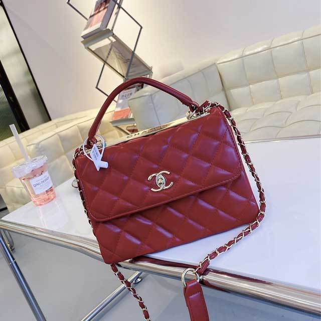 Fashion Leather Chain Crossbody Bag