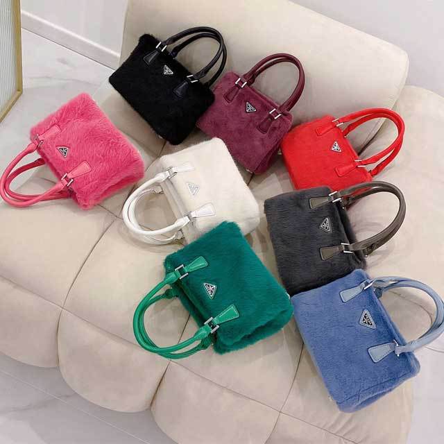 Ladies Fuzzy Casual Hand Bag