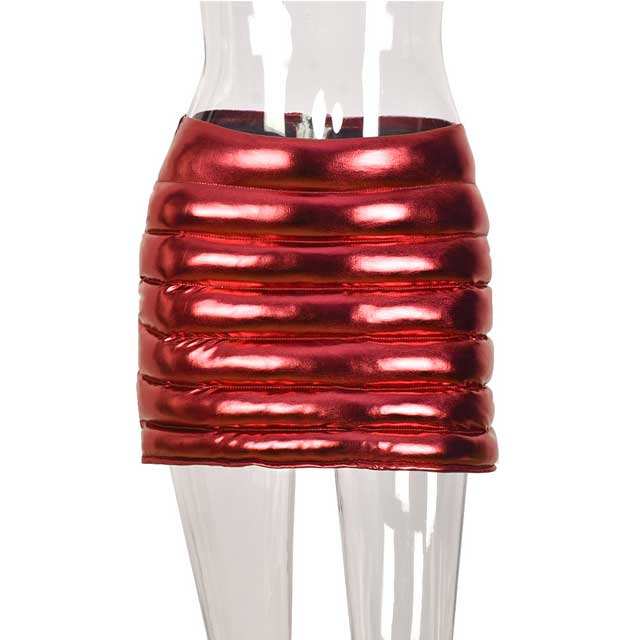 Zipper Back Bodycon Mini Skirt