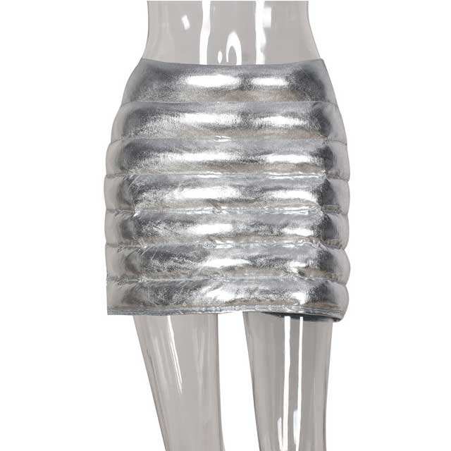 Zipper Back Bodycon Mini Skirt
