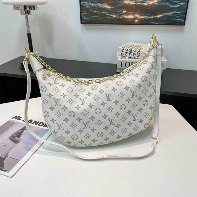 Fashion Print Moon-shaped Underarm Bag