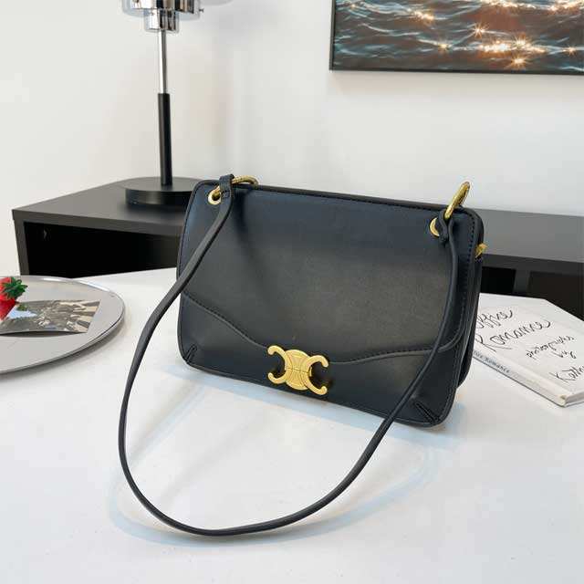 Fashion Logo Leather Shoulder Bag