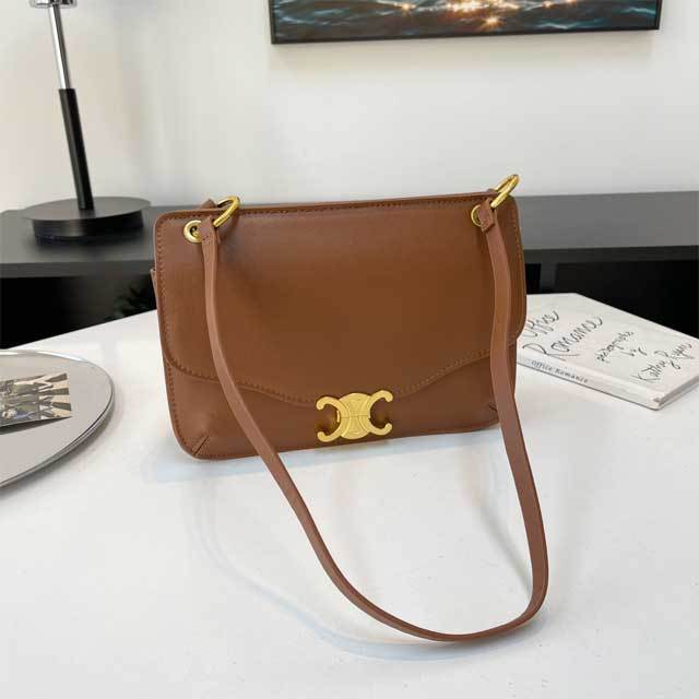 Fashion Logo Leather Shoulder Bag