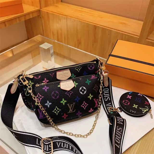 Fashion Letter Print Leather Crossbody Messenger Bag