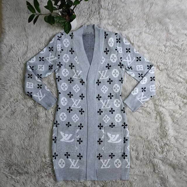 Letter Design Knit Sweater Cardigan