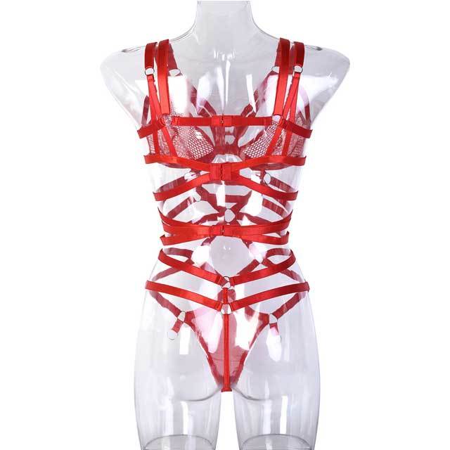 Strappy Mesh Bodysuit