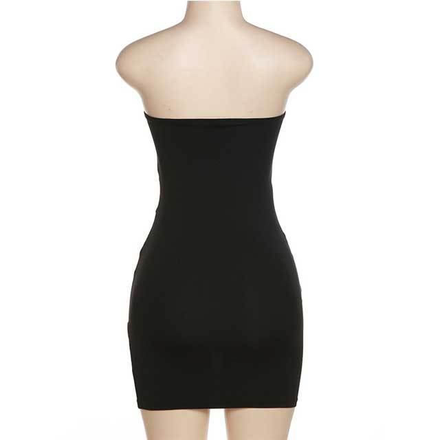 Mesh Spliced Tube Bodycon Dress