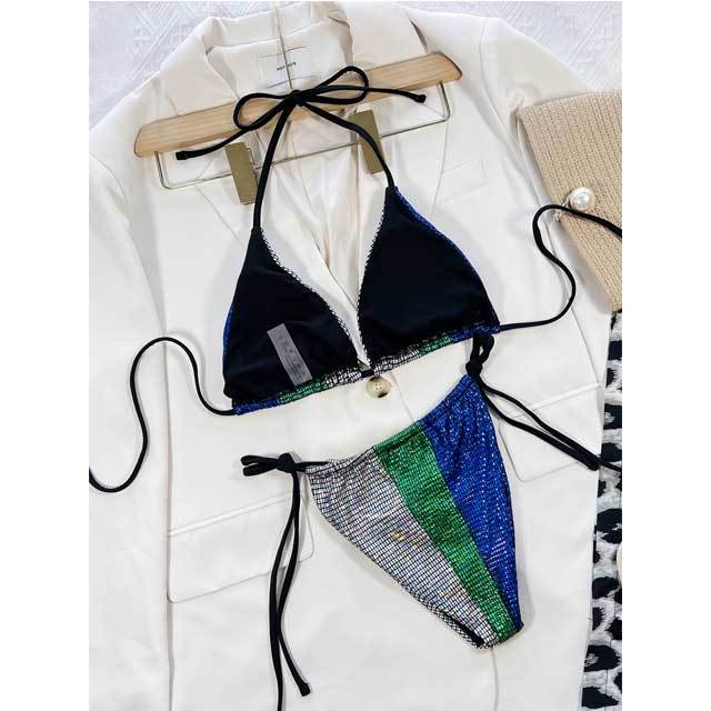 Color Block Strappy Swimsuit