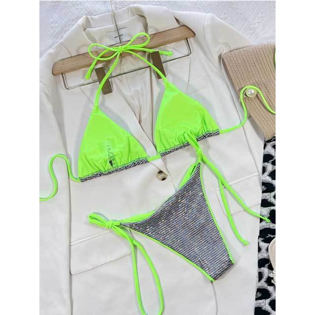 Strappy Shimmering Bikini Set