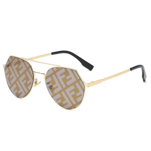 Fashion Letter Polygon Unisex Sunglasses