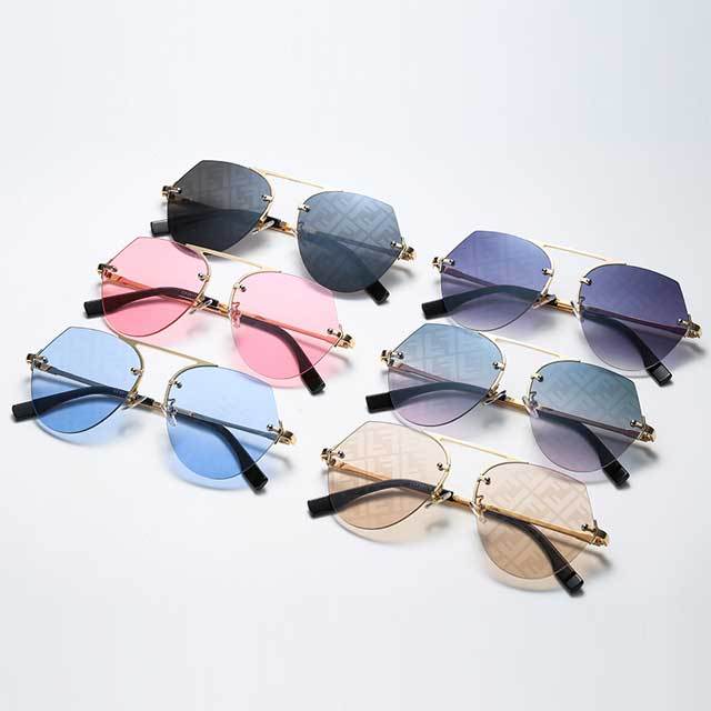 Metal Frame Anti-UV Sunglasses