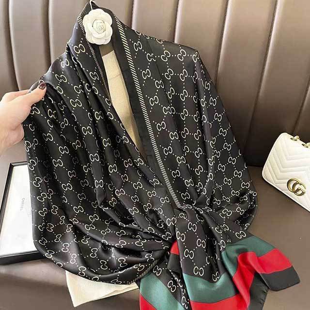 Letter Print Fashion Silk Scarf