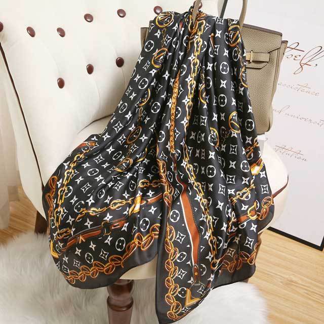 Fashion Print Women Silk Scarf