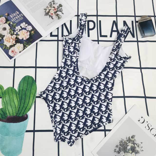 Letter Print Backless One Piece
