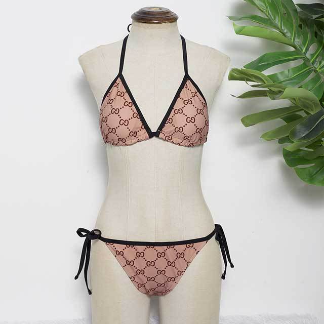 Printed Strappy Bikini Set