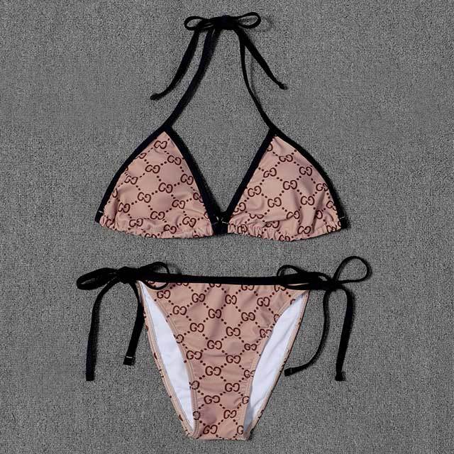 Printed Strappy Bikini Set