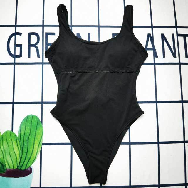 Letter Design Backless One Piece