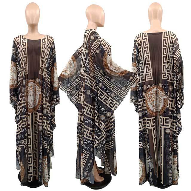 See Through Mesh Maxi Dress
