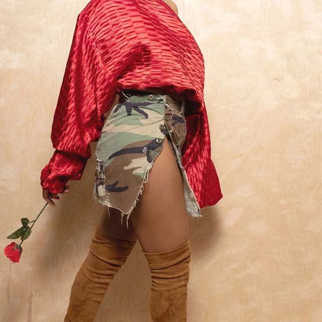 Camo Slit Mini Skirt