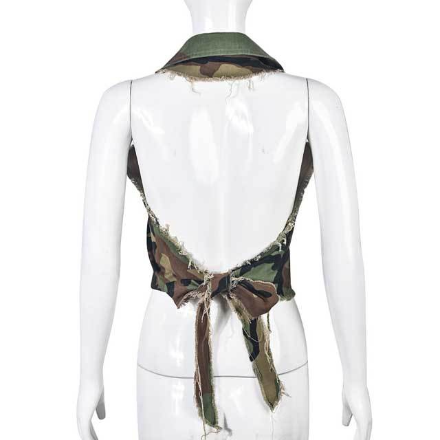 Backless Camo Halter Top