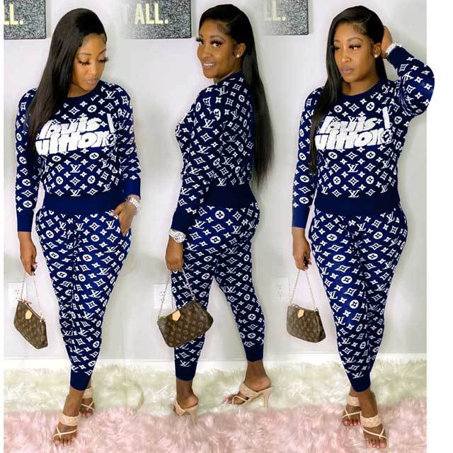 Letter Print Casual Jogging Suit