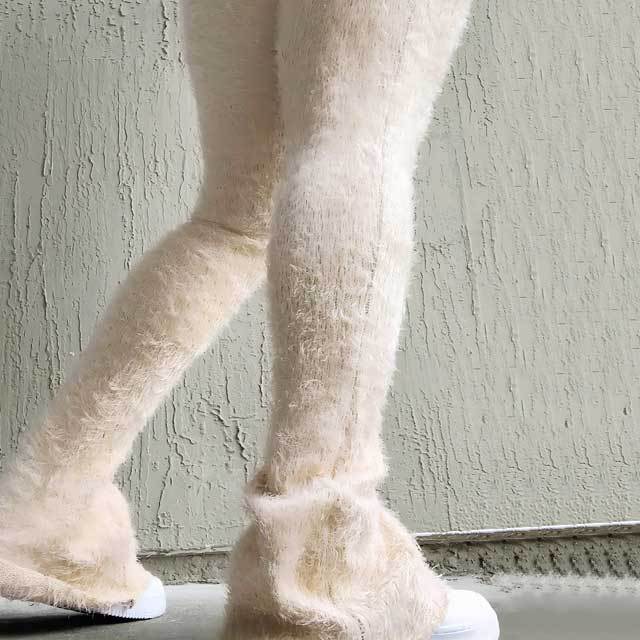 Knit Fuzzy Bell Pants