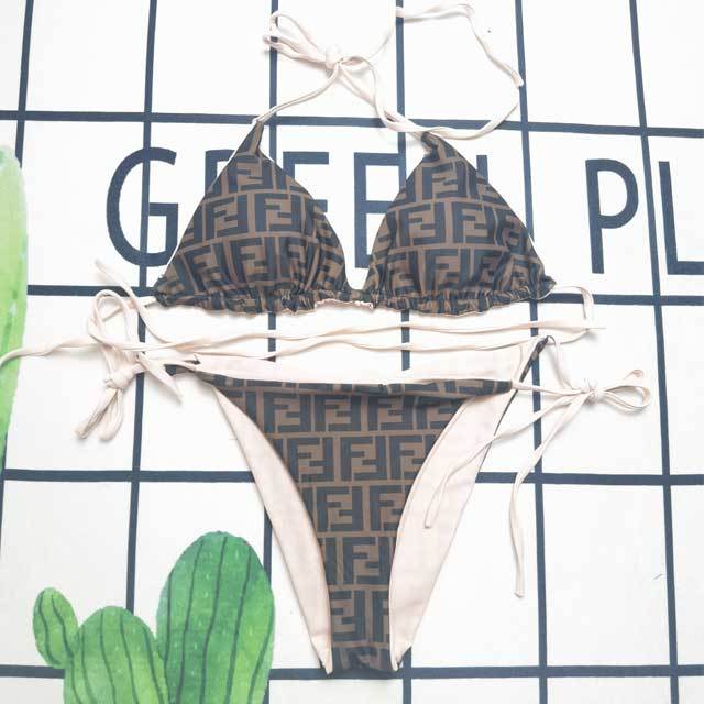 Printed Strappy Bikini Swimsuit