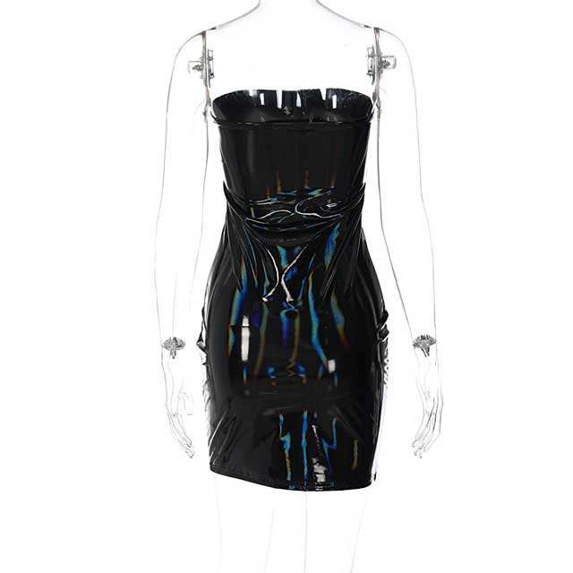 Bodycon Tube Top Embroidered Lace Dress