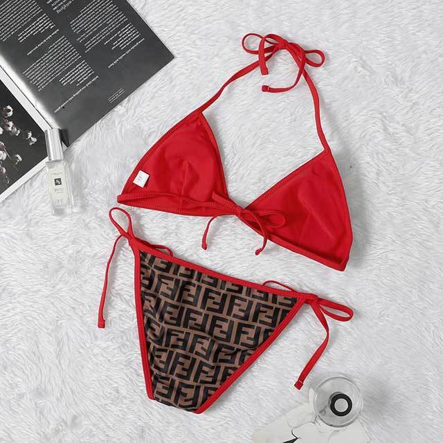 Letter Print Fashion Bathing Suit