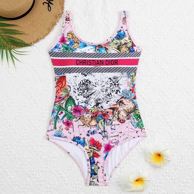 Fashion Print Backless One Piece