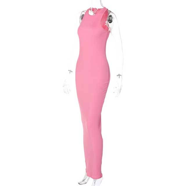 Basic Ribbed Maxi Dress